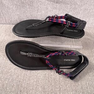 Free People Island Hopping Thong Sandal Sz 9.5 Boho Vacation Indie Hippie Whimsy